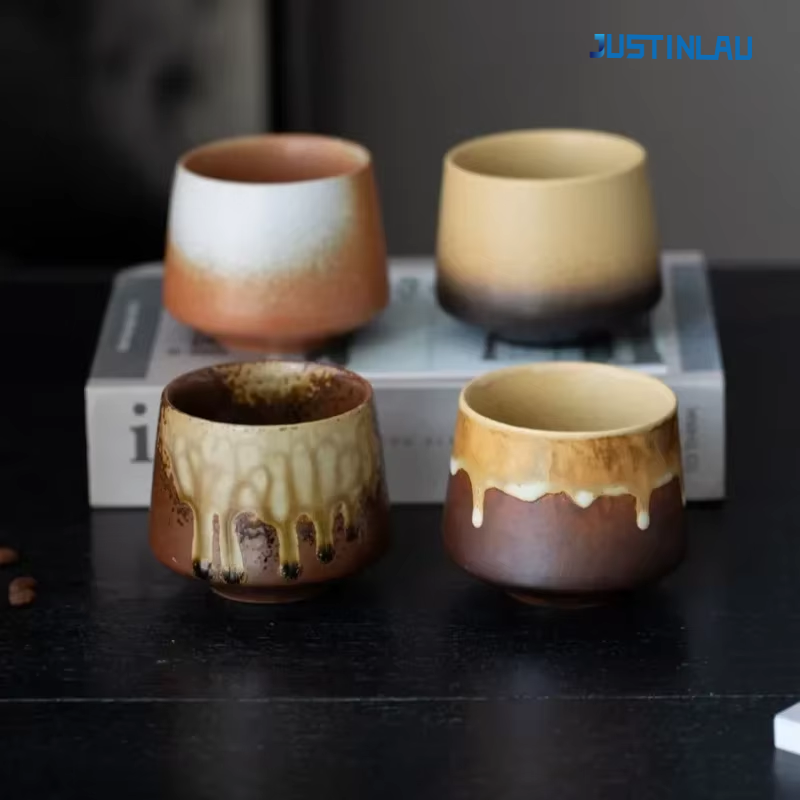 Is Japanese Lifestyle Healthy - JUSTINLAU Neue Vintage-Keramiktassen Japanisches Steinzeug-Porzellan Teetasse