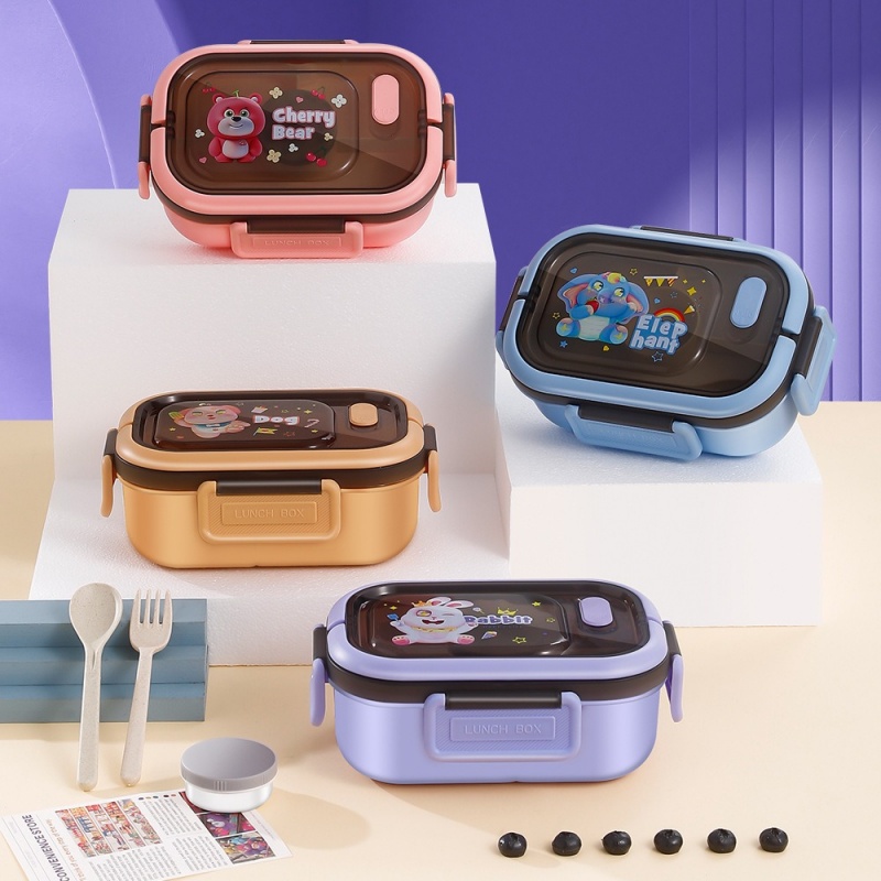 Bento Box Two Tier - 1200 ml Doppelschicht-Lunchbox, tragbares Fach, Salah