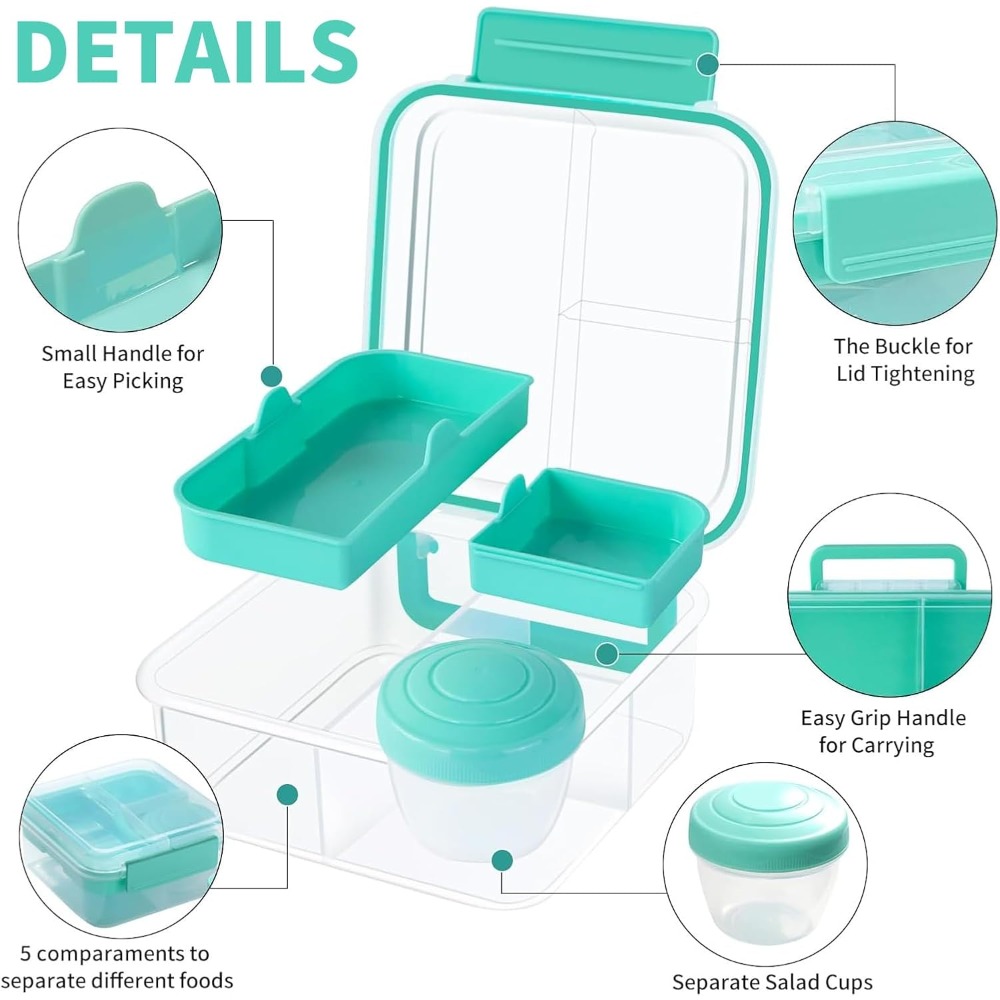 1Pcs Tragbare Unterteilt Lunch – Bento Box Two Tier Bewertung und Preis