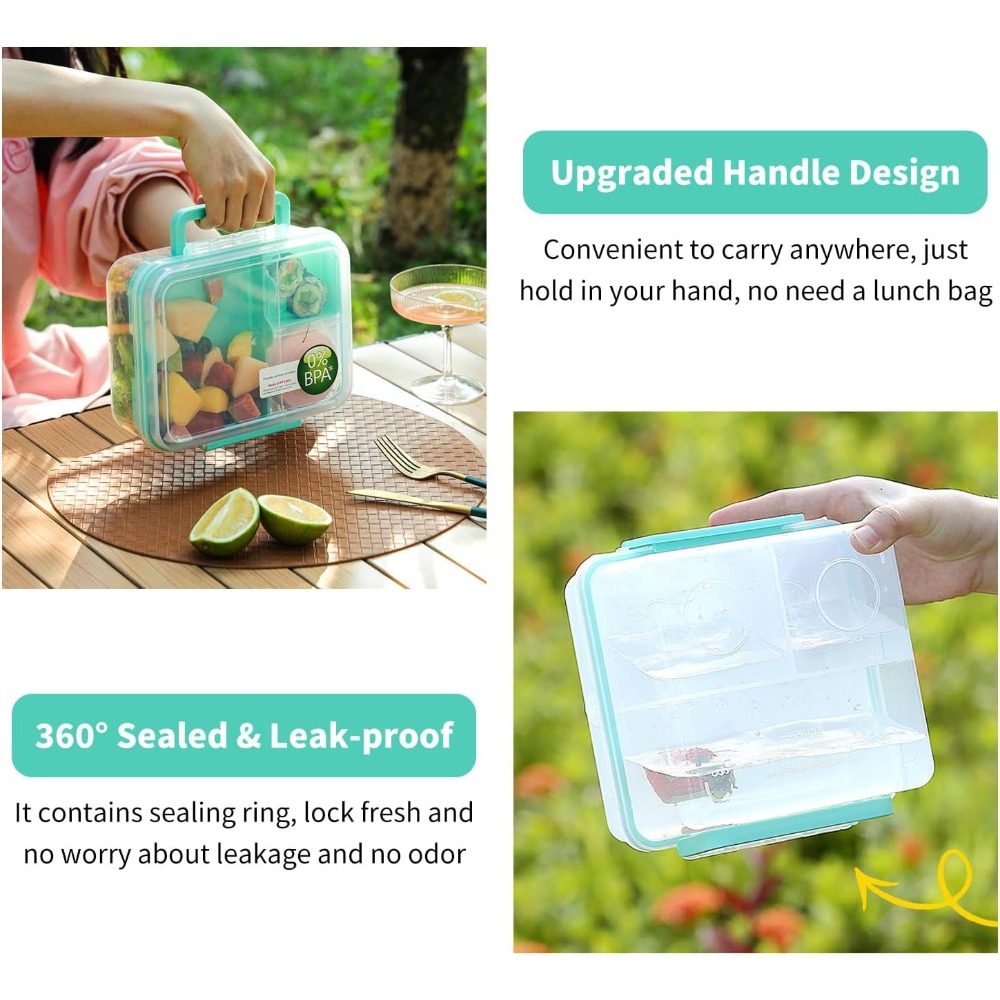 1Pcs Tragbare Unterteilt Lunch – Bento Box Two Tier Bewertung und Preis