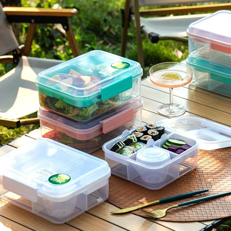 Tragbares Griffdesign, doppell – Bento Box Two Tier Bewertung und Preis